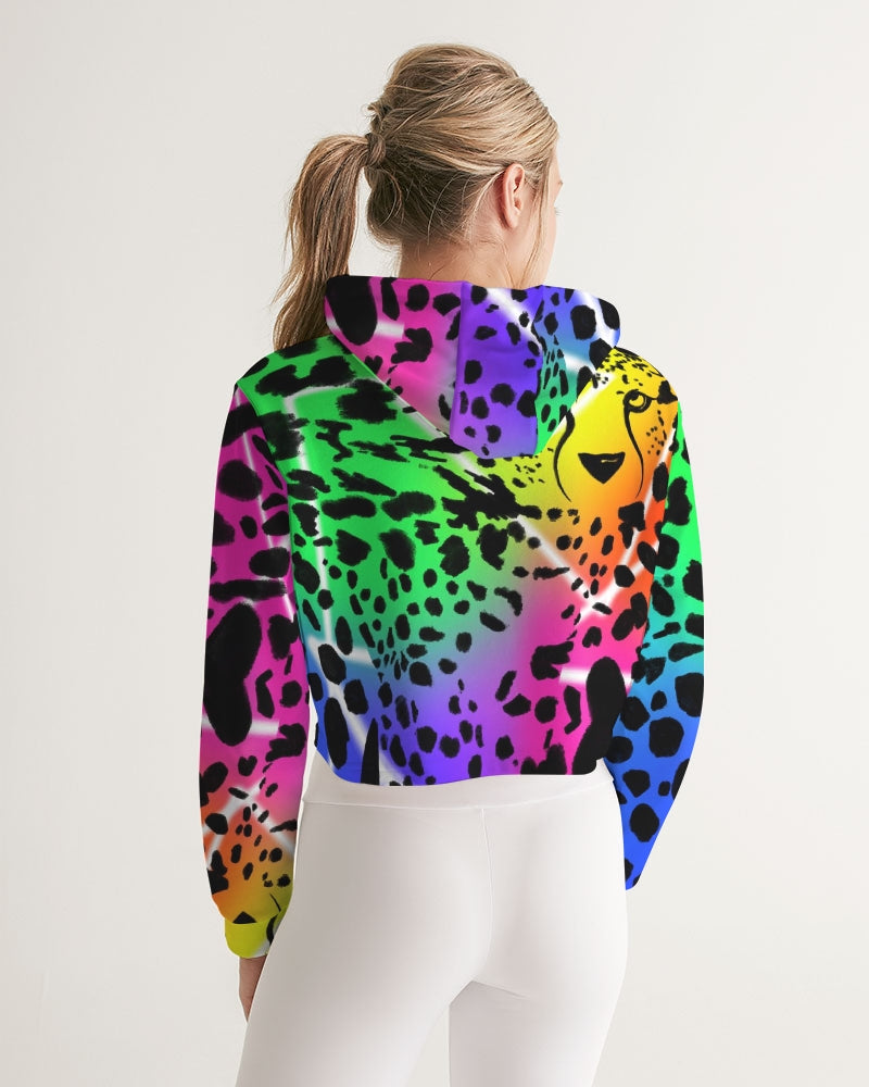 Cheetah Bae Women's Cropped Hoodie