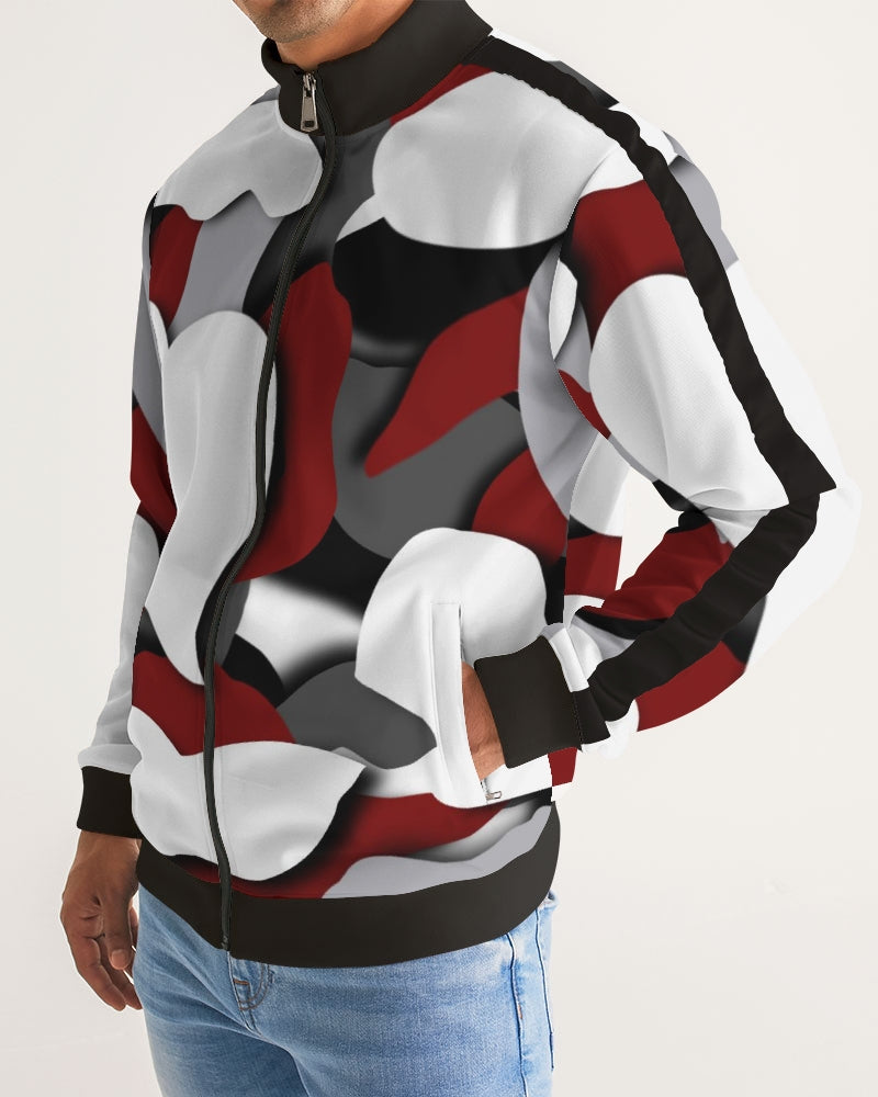 CZ CAMMO RED Men's Stripe-Sleeve Track Jacket
