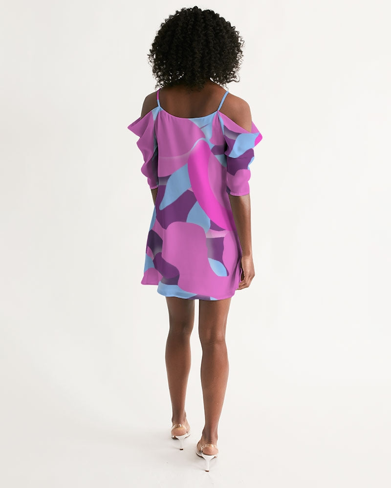 CZ CAMMO PB&K Women's Open Shoulder A-Line Dress