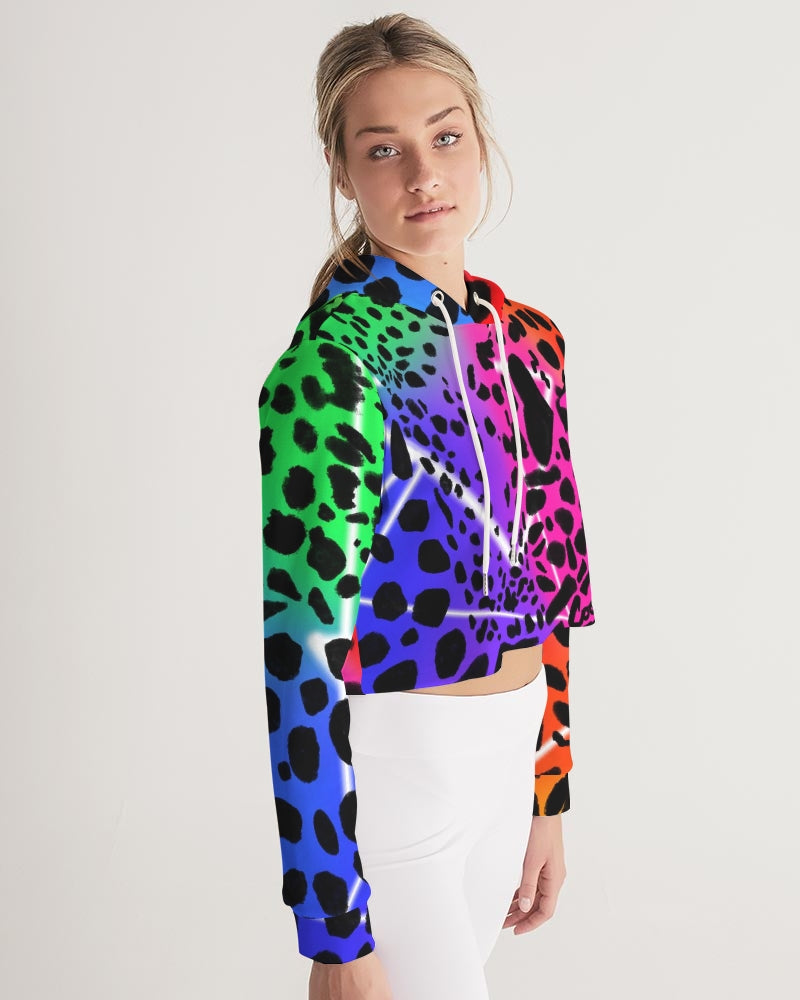 Cheetah Bae Women's Cropped Hoodie