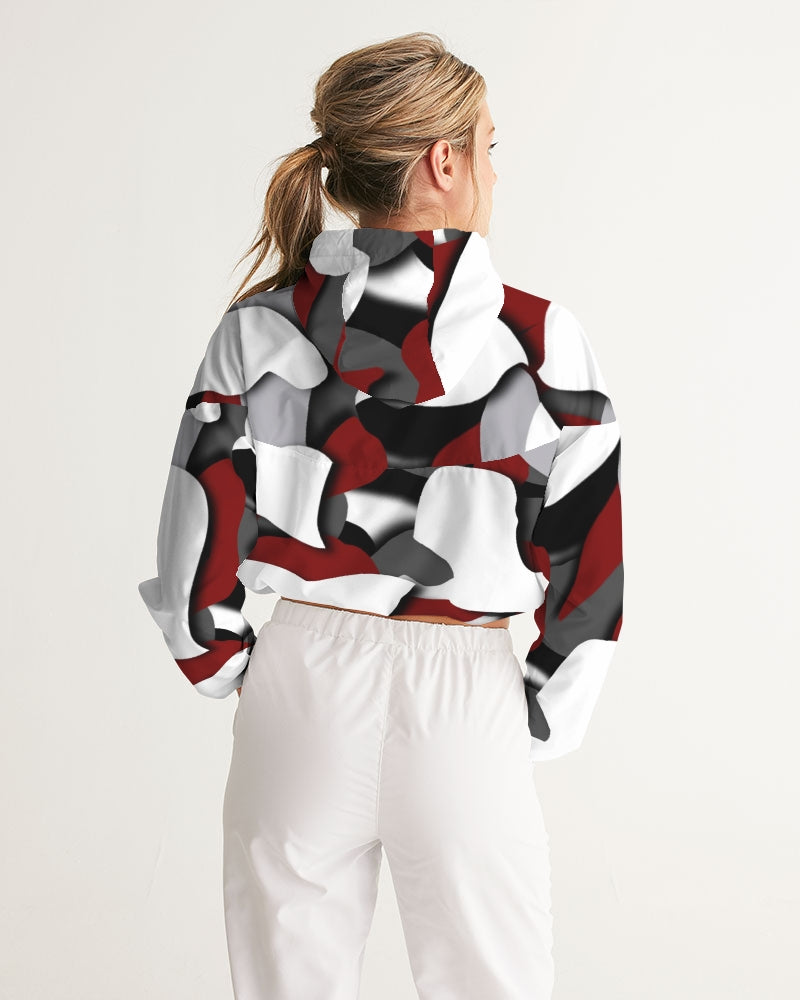 CZ CAMMO RED  Women's Cropped Windbreaker