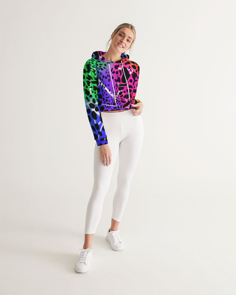 Cheetah Bae Women's Cropped Hoodie