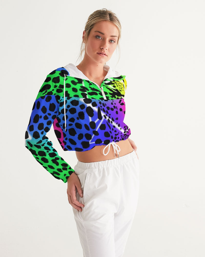 Cheetah Bae Women's Cropped Windbreaker