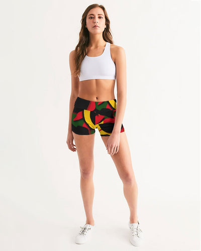 CZ Cammo WORTHY  Women's Mid-Rise Yoga Shorts