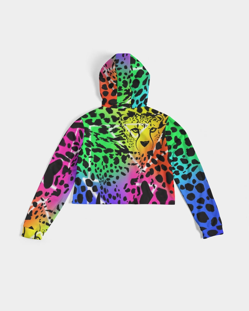 Cheetah Bae Women's Cropped Hoodie