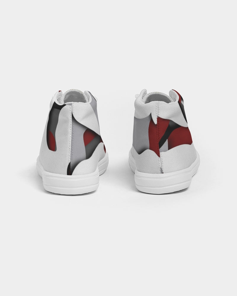 CZ CAMMO RED  Kids Hightop Canvas Shoe