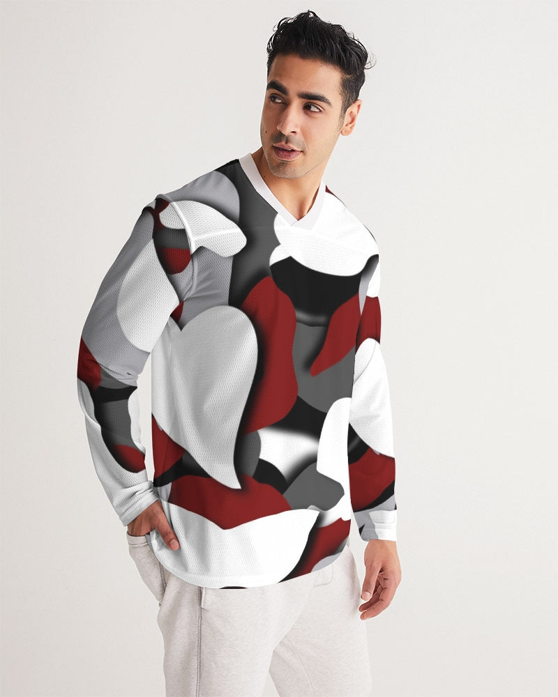 CZ CAMMO RED  Men's Long Sleeve Sports Jersey