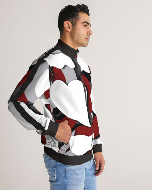 CZ CAMMO RED  Men's Stripe-Sleeve Track Jacket