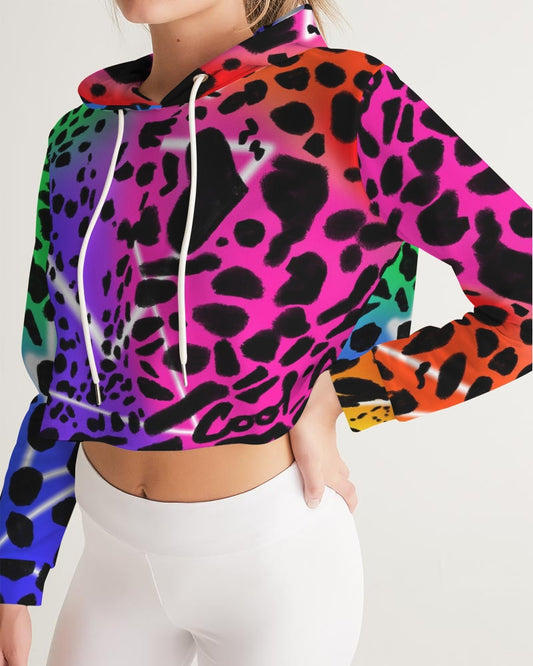 Cheetah Bae Women's Cropped Hoodie