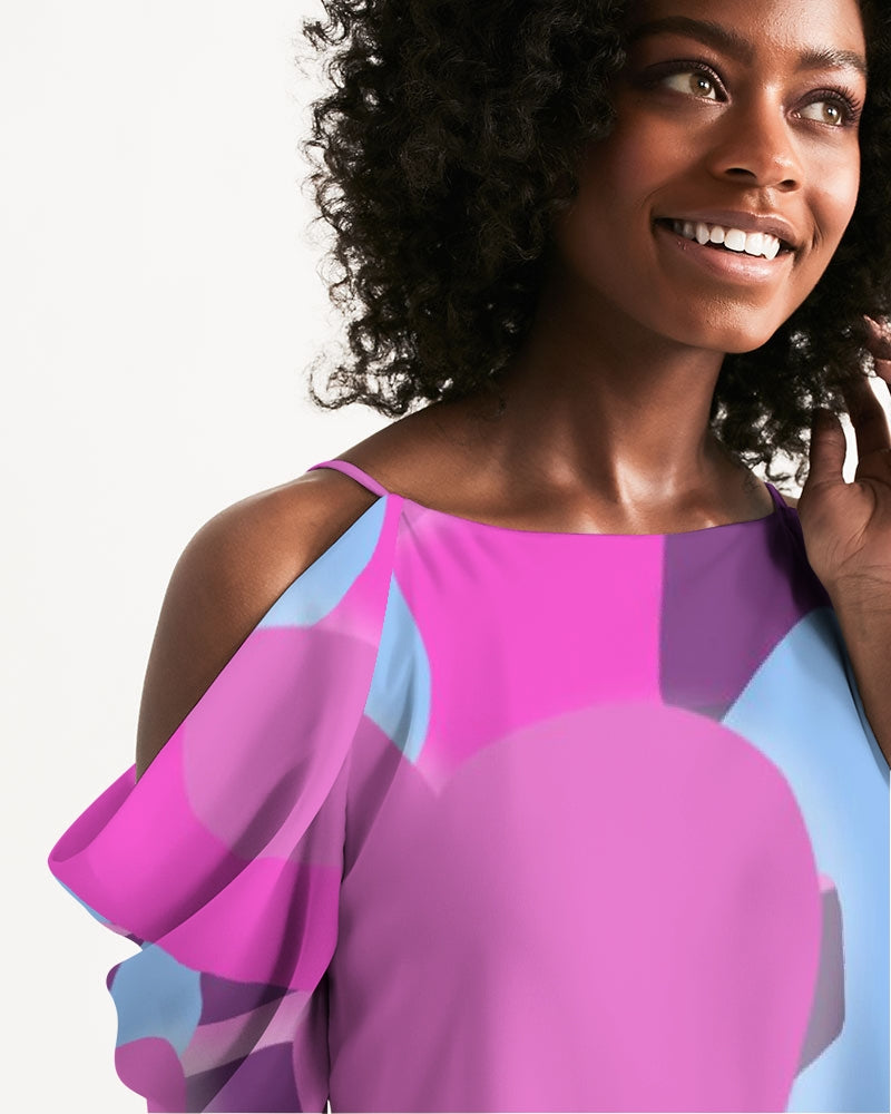 CZ CAMMO PB&K Women's Open Shoulder A-Line Dress