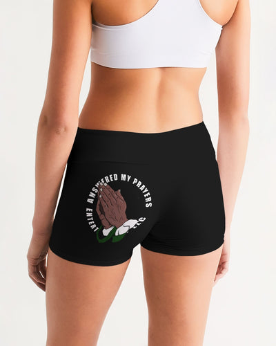 Answered My Prayers Ent. Women's Mid-Rise Yoga Shorts