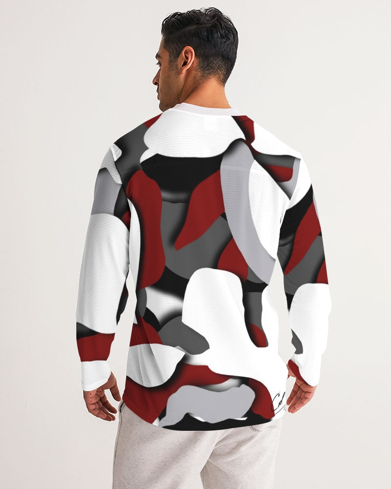 CZ CAMMO RED  Men's Long Sleeve Sports Jersey