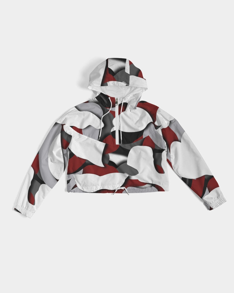CZ CAMMO RED  Women's Cropped Windbreaker