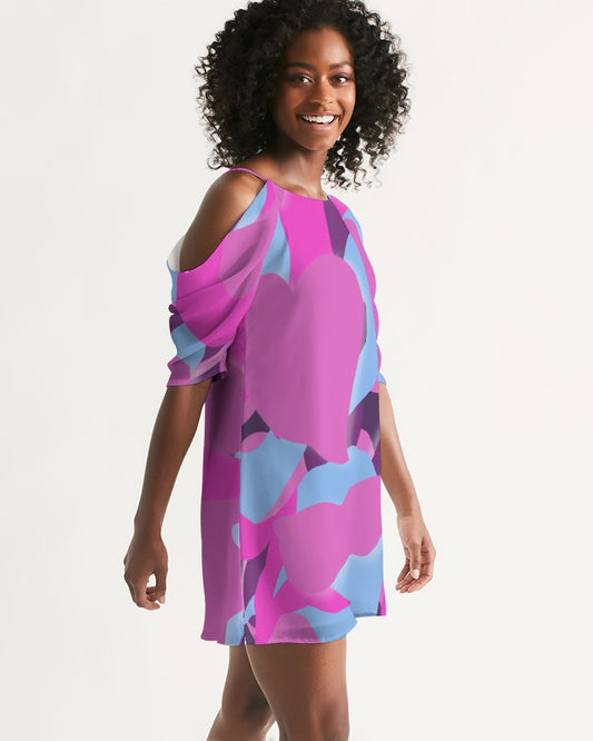 CZ CAMMO PB&K Women's Open Shoulder A-Line Dress