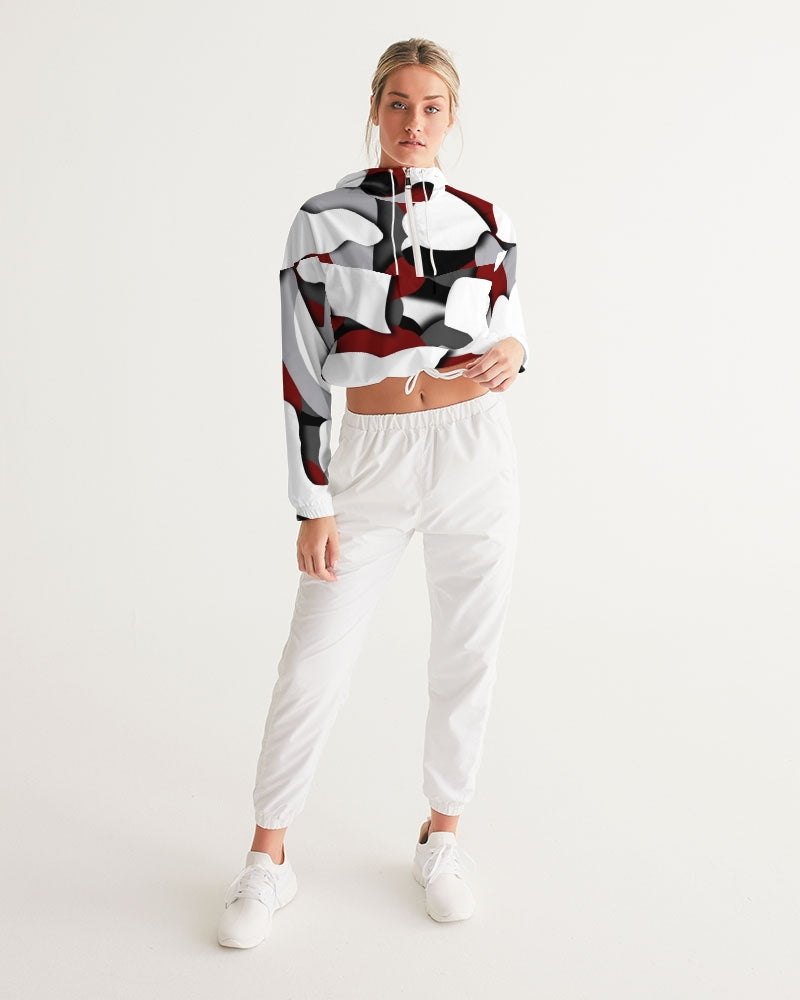 CZ CAMMO RED  Women's Cropped Windbreaker