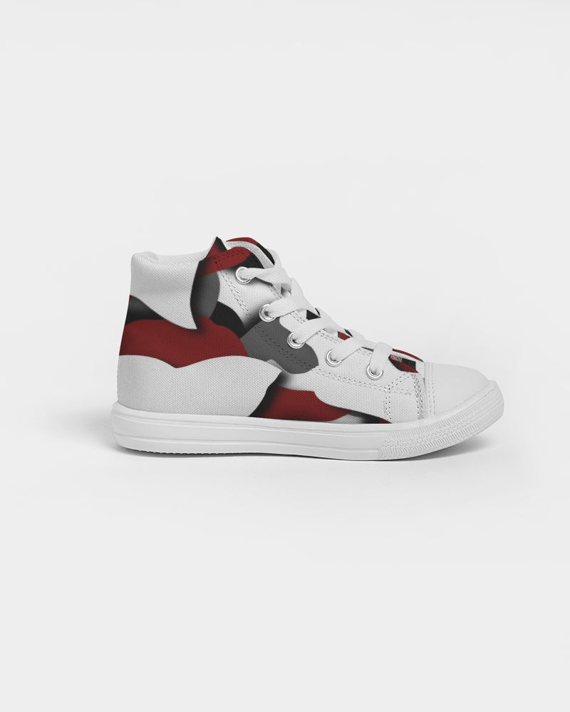 CZ CAMMO RED  Kids Hightop Canvas Shoe