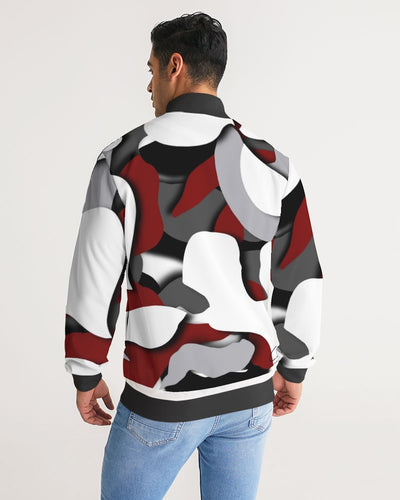 CZ CAMMO RED  Men's Stripe-Sleeve Track Jacket