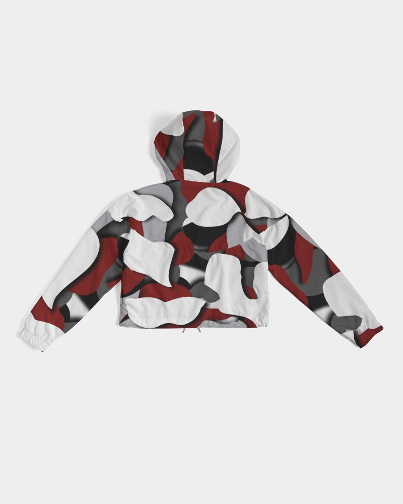 CZ CAMMO RED  Women's Cropped Windbreaker