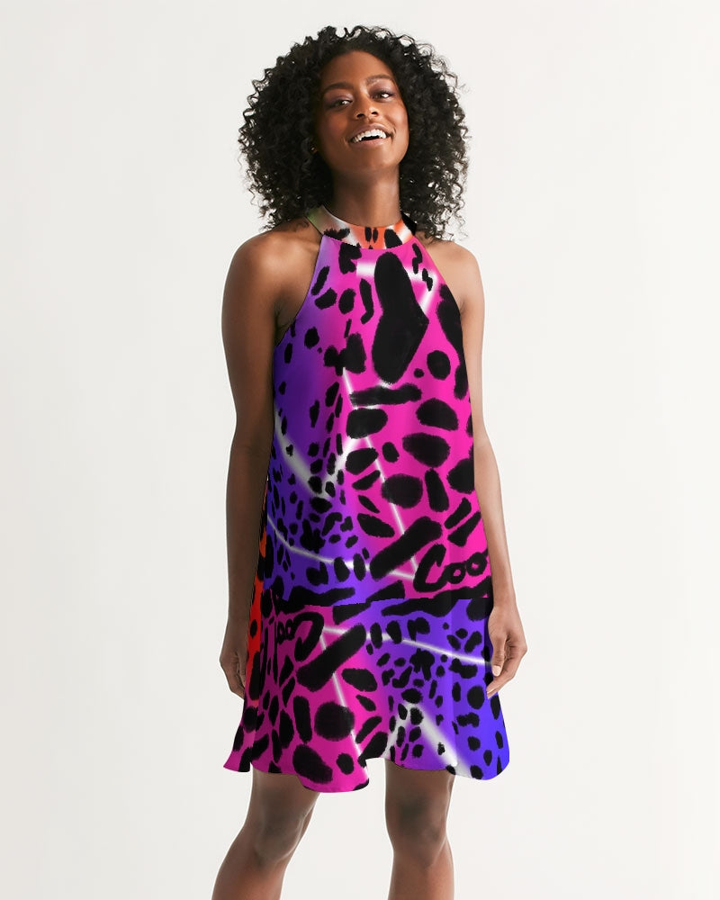 Cheetah Bae Women's Halter Dress
