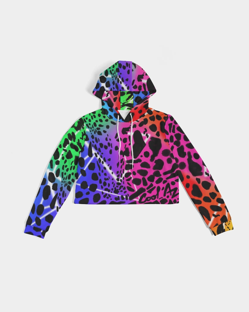 Cheetah Bae Women's Cropped Hoodie