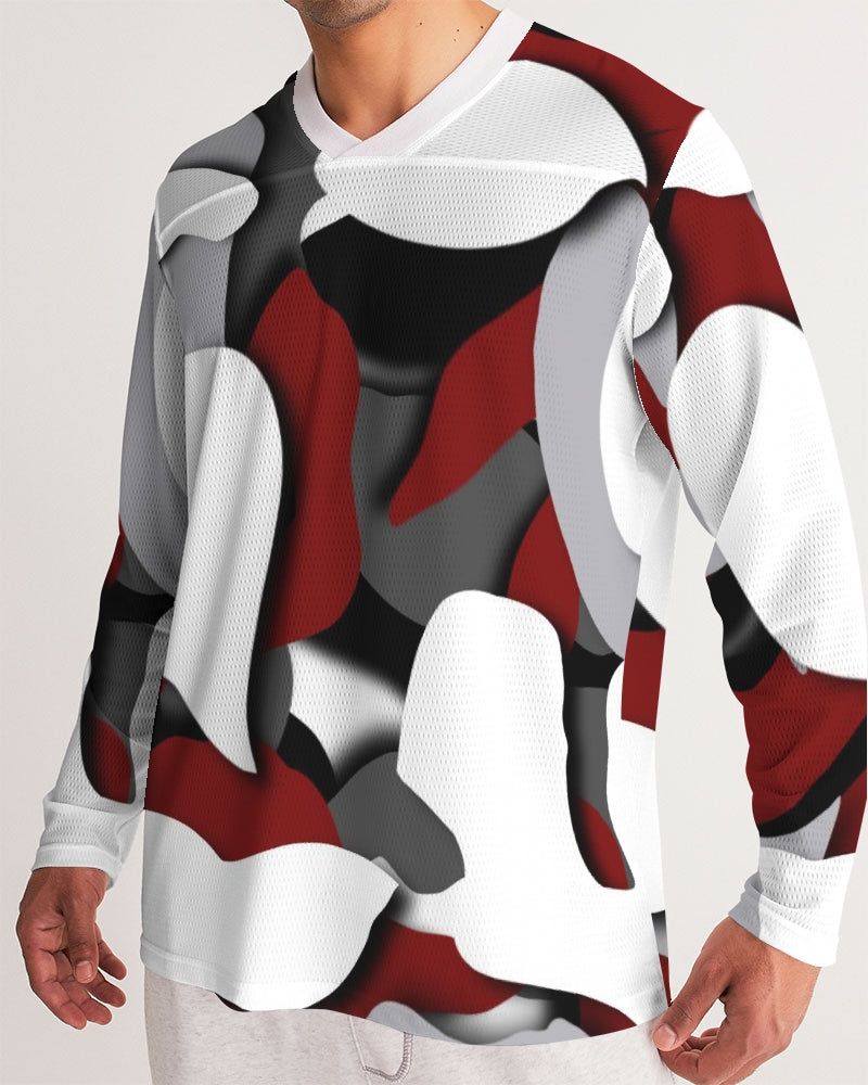 CZ CAMMO RED  Men's Long Sleeve Sports Jersey