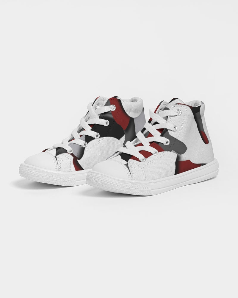 CZ CAMMO RED  Kids Hightop Canvas Shoe