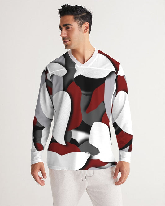 CZ CAMMO RED  Men's Long Sleeve Sports Jersey